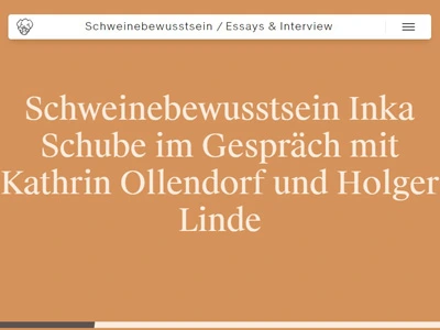 Interview mit Kathrin und Holger für Ocular Witness: Schweinebewusstsein